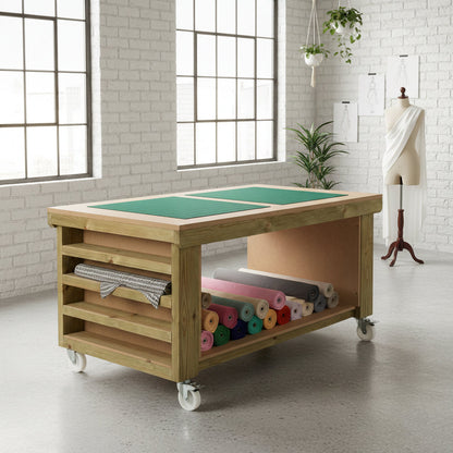 Wooden Workbench MDF Top with Extra shelving Depth-3ft