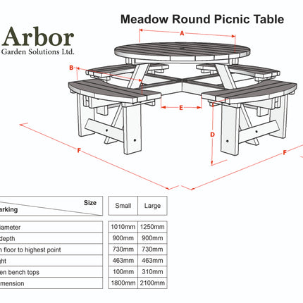 Meadow Round Picnic Table