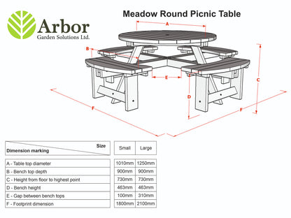 Meadow Round Picnic Table