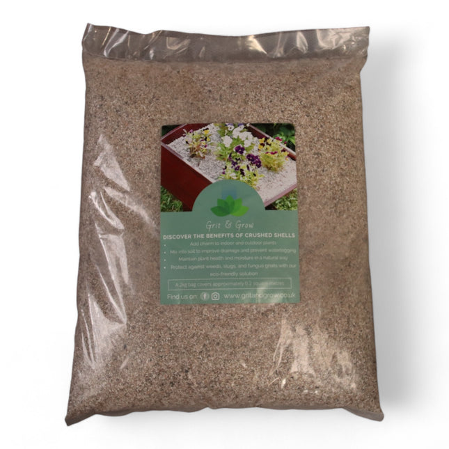 Fine Crushed Sea Shells 2kg bag - Grit & Grow