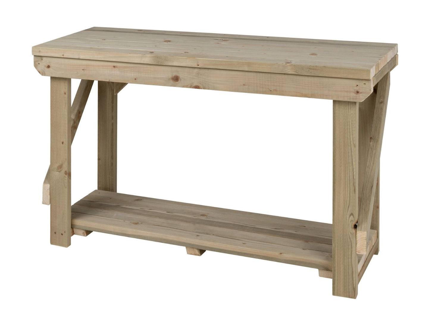 Indoor/outdoor workbench, pressure treated bench