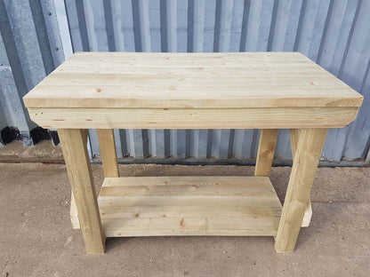Indoor/outdoor workbench, pressure treated bench