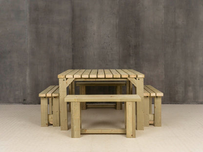 QUADRUM Picnic Table With 4 Benches