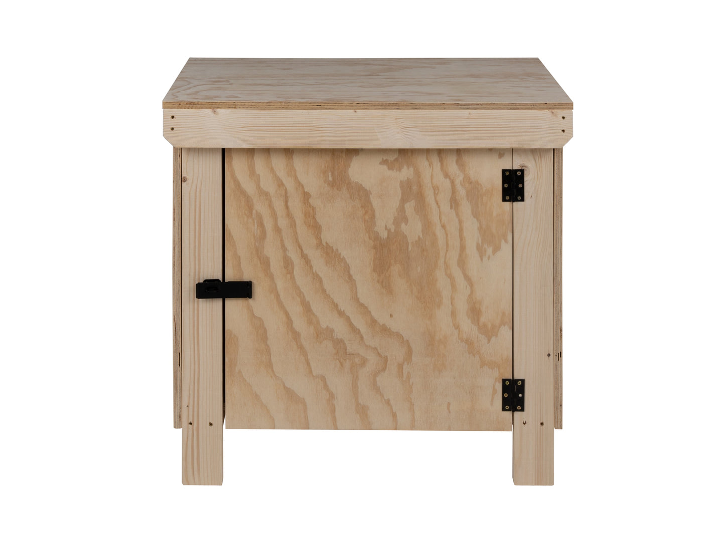 Wooden Plywood Top Workbench With Lockable Cupboard (V.9)