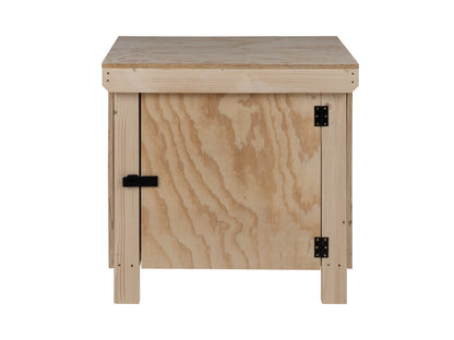 Wooden Plywood Top Workbench With Lockable Cupboard (V.9)
