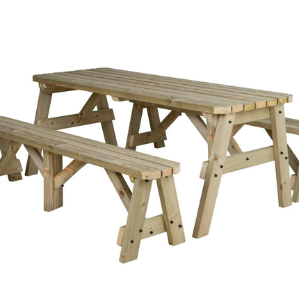 Victoria Rounded Picnic Table and Benches Set