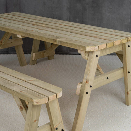 Victoria Rounded Picnic Table and Benches Set