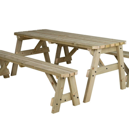 Victoria Rounded Picnic Table and Benches Set