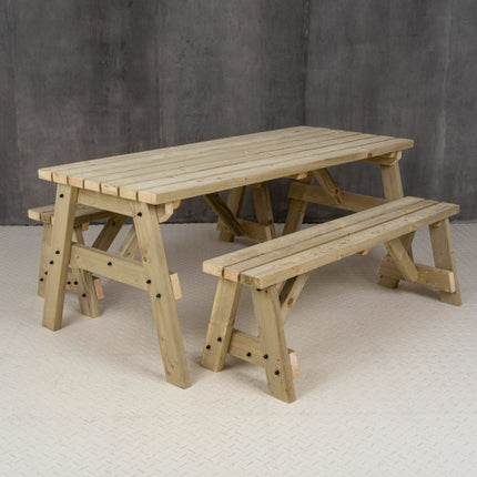 Victoria Space Saving Picnic Table and Benches Set