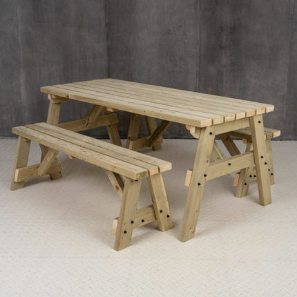 Victoria Space Saving Picnic Table and Benches Set