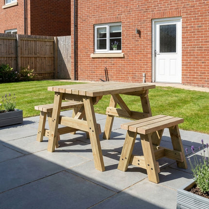 Victoria Space Saving Picnic Table and Benches Set