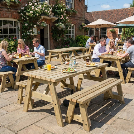 Victoria Space Saving Picnic Table and Benches Set