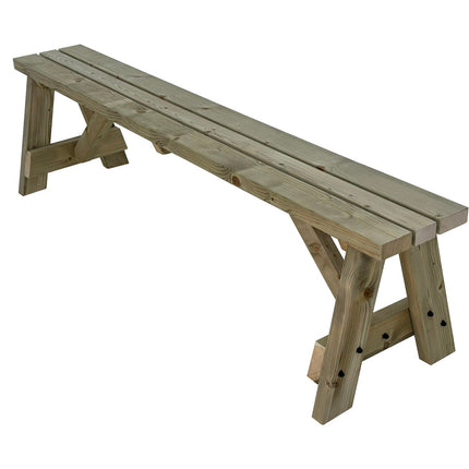 Victoria Wooden Garden Bench, Outdoor Fence Seat