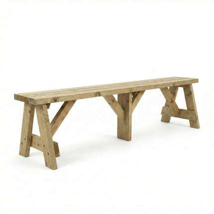 Victoria Wooden Garden Bench, Outdoor Fence Seat