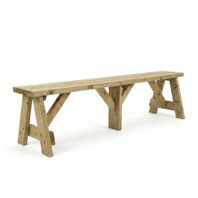 Victoria Wooden Garden Bench, Outdoor Fence Seat