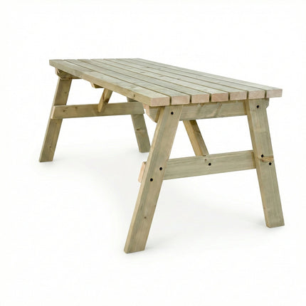 Victoria Wooden Garden Table, Outdoor Picnic Dining Desk