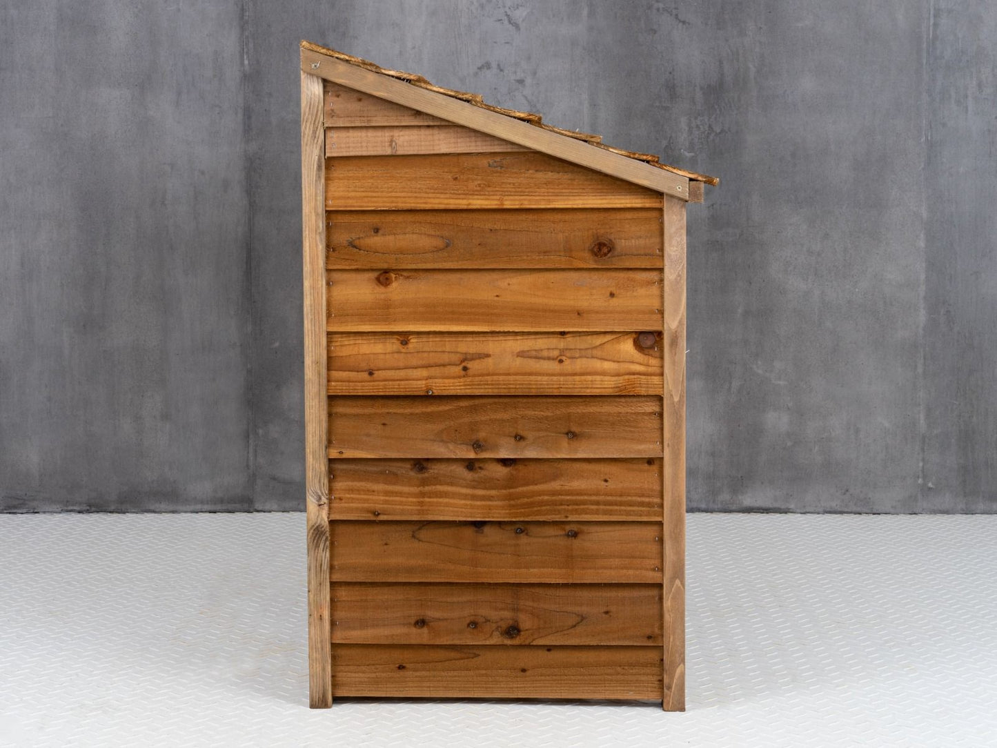Wooden Log Store (W-119cm, H-118cm, D-71cm) - Brown Finish