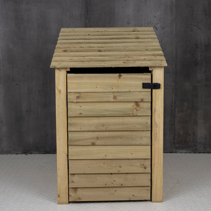 Wooden Log Store with Door and Shelf W-79cm, H-126cm or 180cm, D-88cm