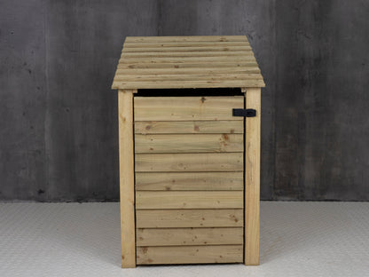 Wooden Log Store with Door and Shelf W-79cm, H-126cm or 180cm, D-88cm