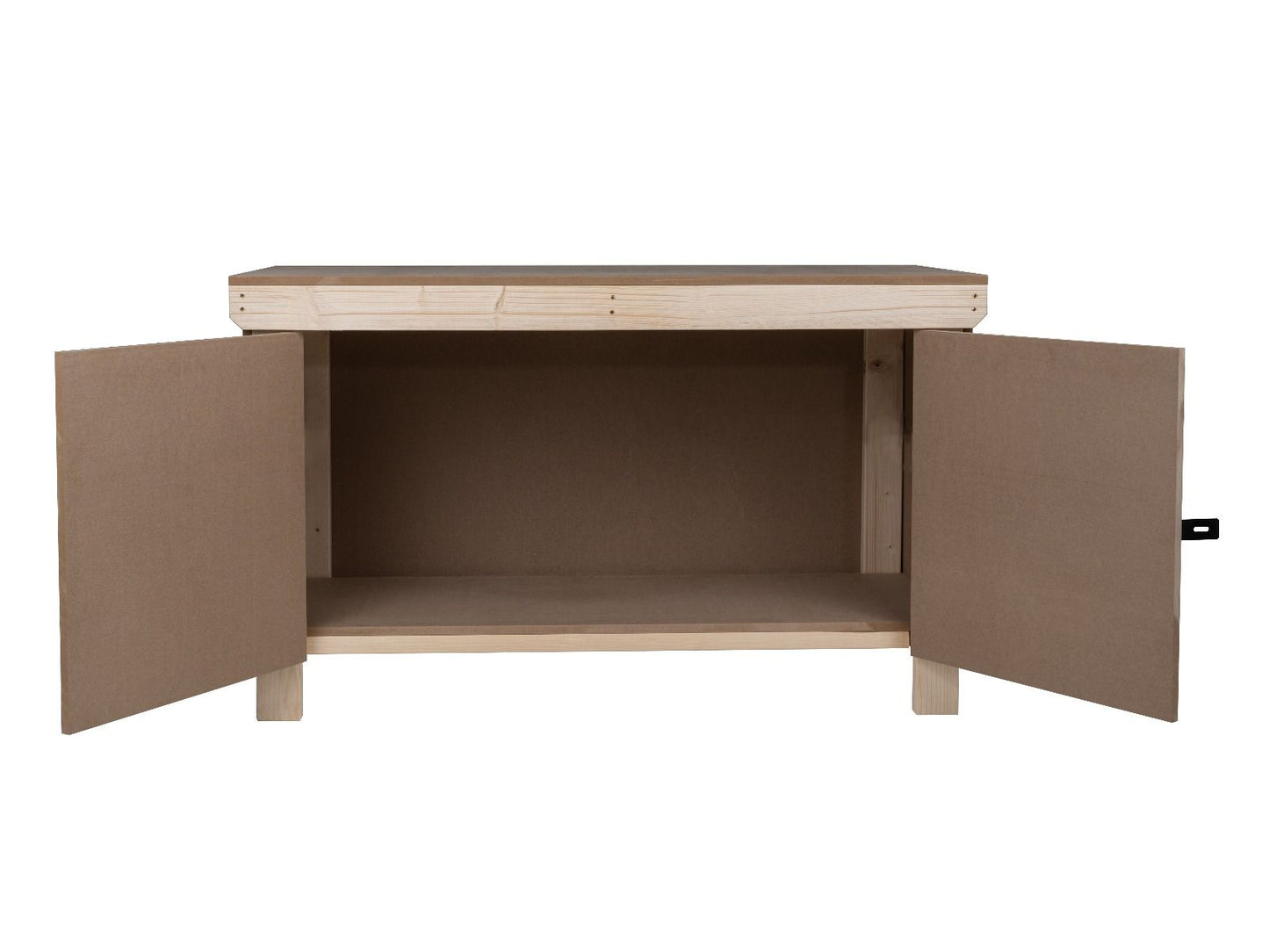 Wooden MDF Top Workbench With Lockable Cupboard (V.9)
