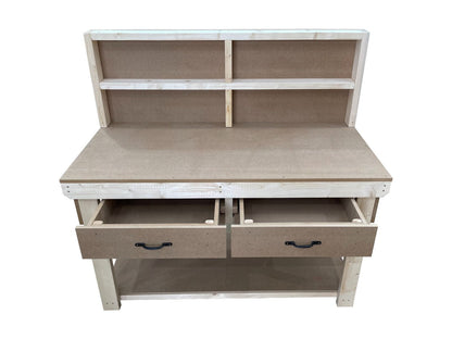 Wooden MDF workbench, tool cabinet with drawer (V.1) with back