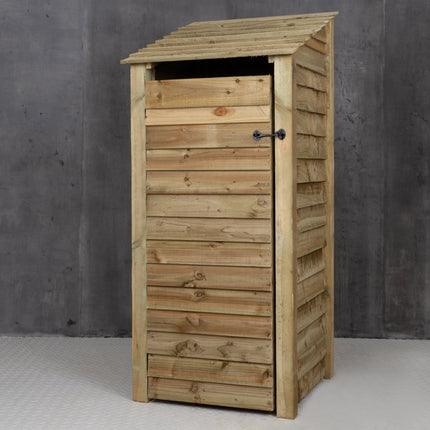 Wooden Log Store with Door and Shelf W-79cm, H-126cm or 180cm, D-88cm