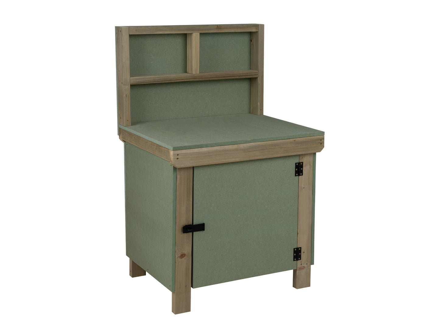 Wooden UniMDF Moisture Resistant Workbench With Lockable Cupboard (V.9) With Back panel