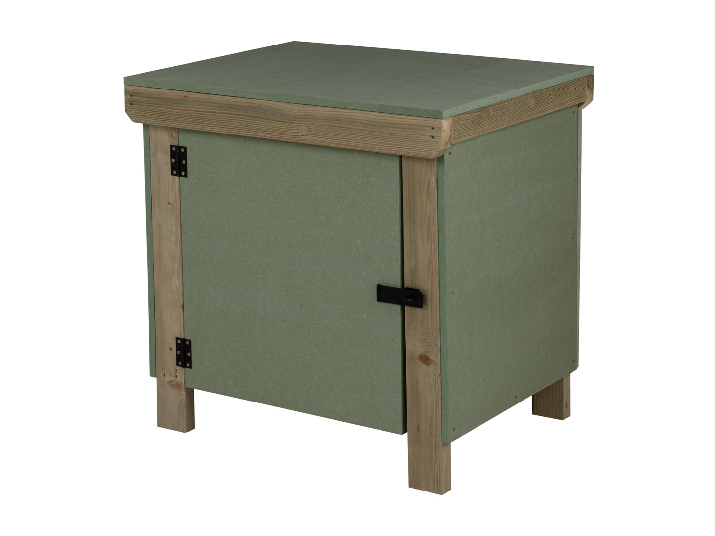 Wooden UniMDF Moisture Resistant Workbench With Lockable Cupboard (V.9) Double Shelf