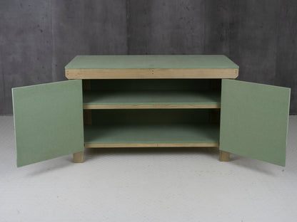 Wooden UniMDF Moisture Resistant Workbench With Lockable Cupboard (V.9) Double Shelf