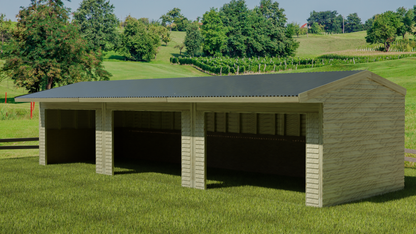 Animal Field Shelter V.6 Open Front/Apex Roof