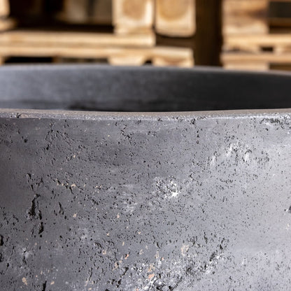 Aurella | Onyx Dusk – 40cm Large Concrete Cylinder Planter – 34L Round Plant Pot