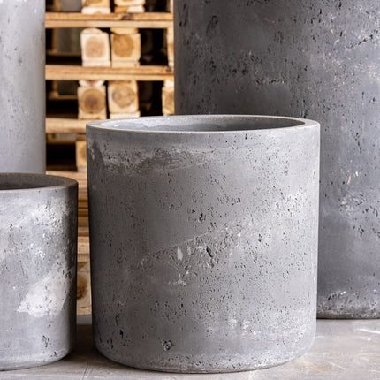 Aurella | Onyx Dusk – 70cm Extra Large Concrete Cylinder Planter – 199L Round Plant Pot