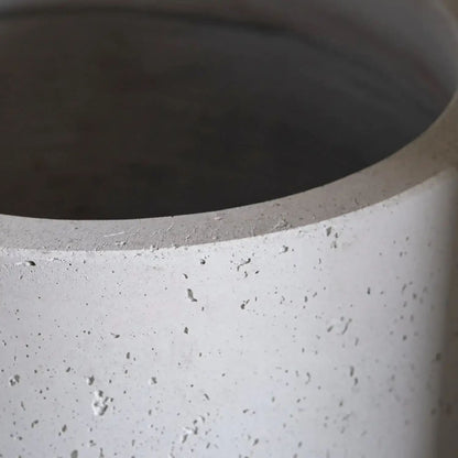 Aurella | White Mist – 30cm Medium Concrete Cylinder Planter – 13L Round Plant Pot