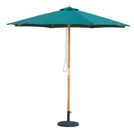 Bali Hunter Green Wooden Parasol 2.85m