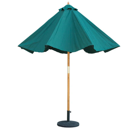 Bali Hunter Green Wooden Parasol 2.85m