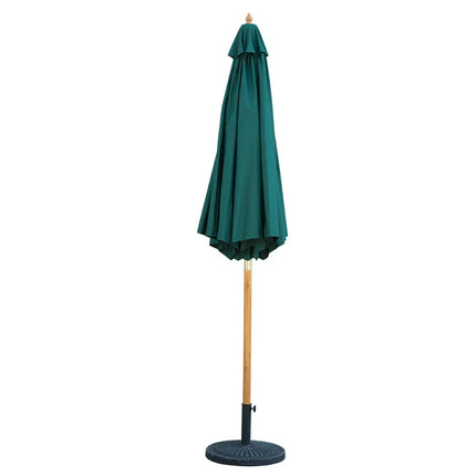 Bali Hunter Green Wooden Parasol 2.85m