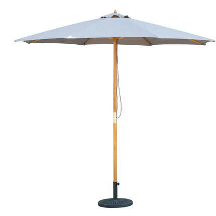 Bali Taupe Grey Wooden Parasol 2.85m