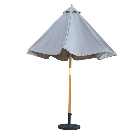 Bali Taupe Grey Wooden Parasol 2.85m