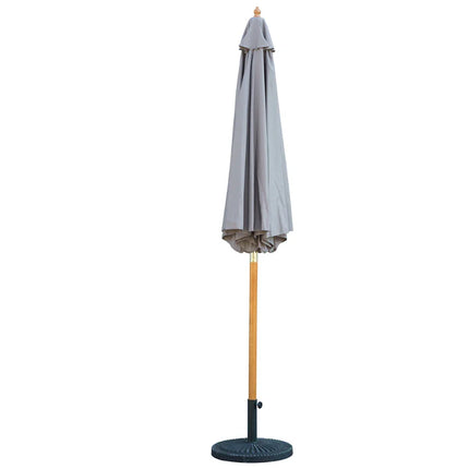 Bali Taupe Grey Wooden Parasol 2.85m