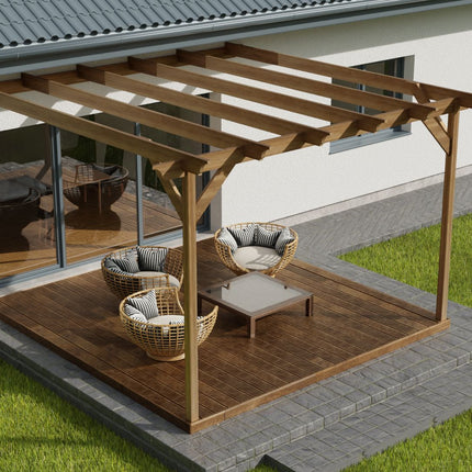 Wall Mounted Pergola and Decking Kit Champion Design