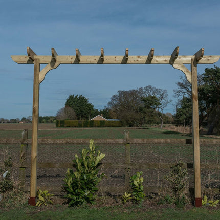 Corbel Single Beam Pergola, Plant Climbing Arbour - Sculpted brace
