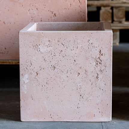 Cubrosa | Blushstone – 100cm XXL Concrete Square Planter – 782L Block Plant Pot
