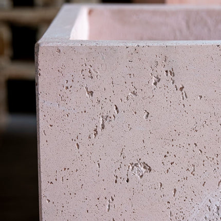 Cubrosa | Blushstone – 85cm XXL Concrete Square Planter – 459L Block Plant Pot