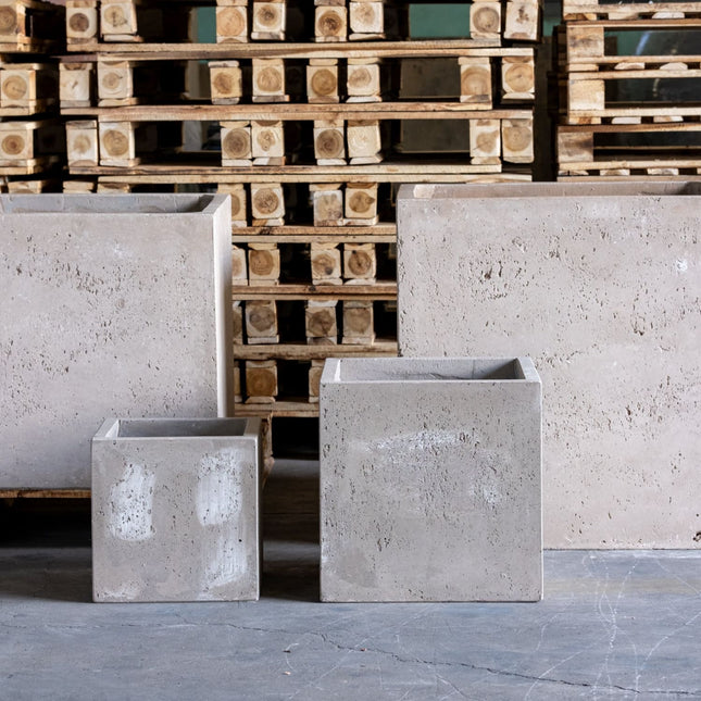 Cubrosa | Truffle – 85cm Extra Large Concrete Square Planter – 459L Block Plant Pot