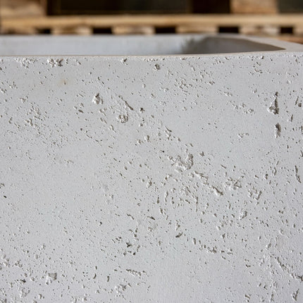 Cubrosa | White Mist – 85cm Extra Large Square Concrete Planter – 459L Block Plant Pot