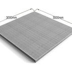 3m x 3m / 2x4 (38mm x 89mm) / Natural (Light Green)