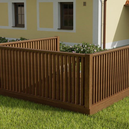 Decking Kit With Three Side Balustrade