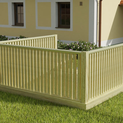Decking Kit With Three Side Balustrade