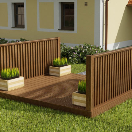 Decking Kit With Two Side Balustrade