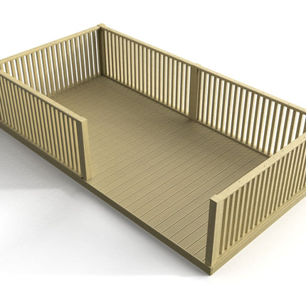 Rectangular Decking Kit With Balustrades V.4